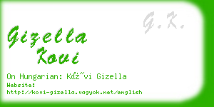 gizella kovi business card